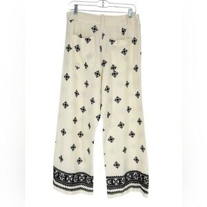 Zara Ivory and Black Patterned Pants